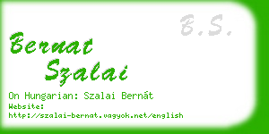bernat szalai business card