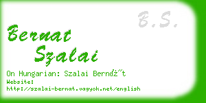 bernat szalai business card